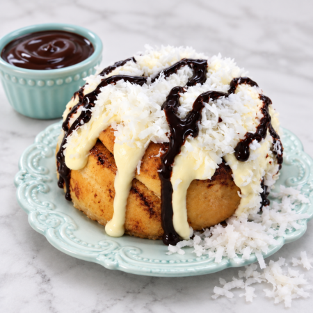 Chocolate Coconut Cinnamon Roll