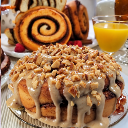Nutty Maple Cream Cinnamon Roll