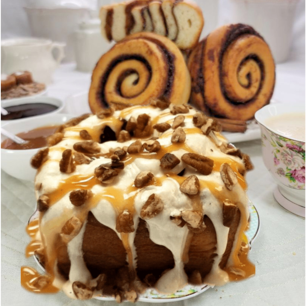 Caramel Pecan Cinnamon Roll - Cinnamom Bakery