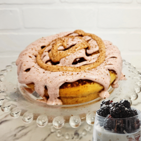 Blackberry Buttercream Cinnamon Roll