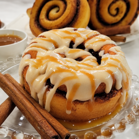 Caramel Buttercream Cinnamon Roll