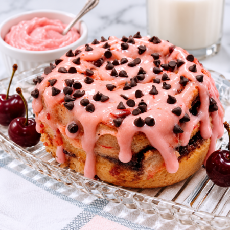 Cherry Chocolate Chip Cinnamon Roll