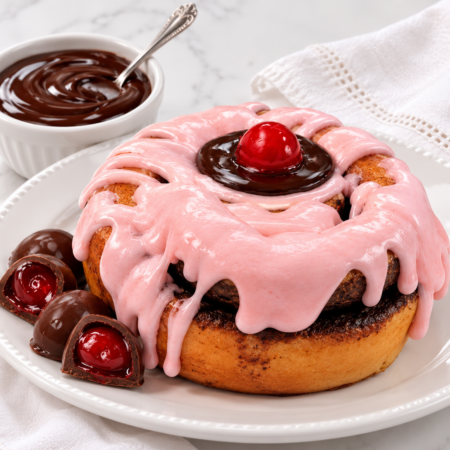 Cherry Cordial Cinnamon Roll