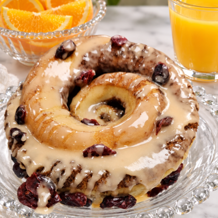 Cranberry Orange Cinnamon Roll