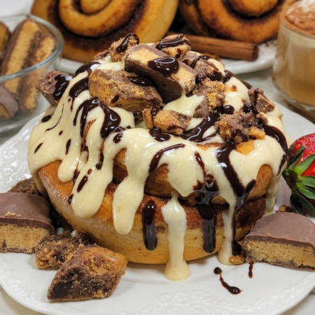 Peanut Butter Cup Cinnamon Roll