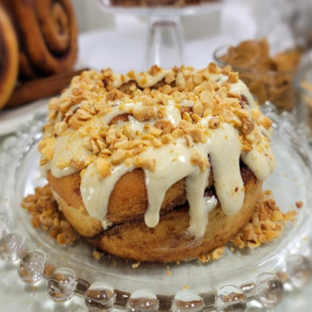 Nutty Peanut Butter Cinnamon Roll