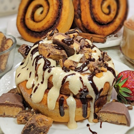 Peanut Butter Cup Cinnamon Roll