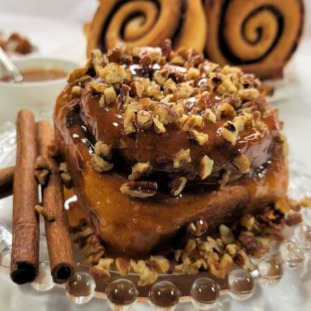 Pecan Sticky Bun Roll Cinnamon Roll