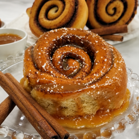 Sea Salt Caramel Cinnamon Roll