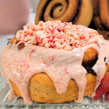 Strawberry Shortcake Cinnamon Roll