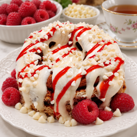 White Chocolate Raspberry Cinnamon Roll
